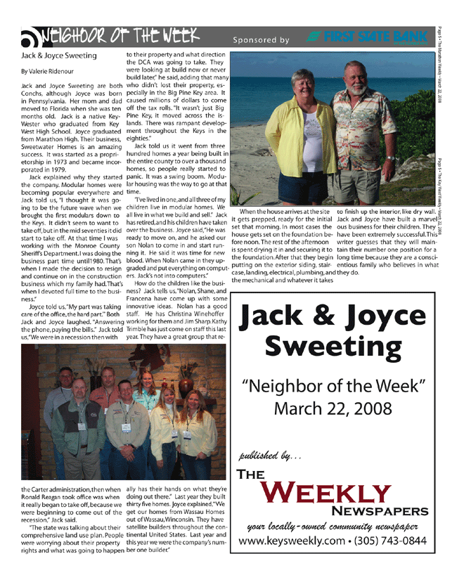 A news article from The Key West Weekly